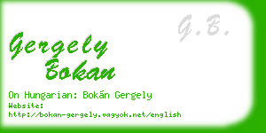 gergely bokan business card